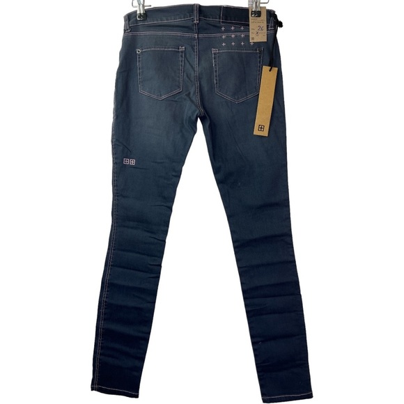 KUSBI NWT WOMEN’S SKINNY PINS I’M SHADY LOW RISE JEAN SZ 26 - Picture 4 of 9